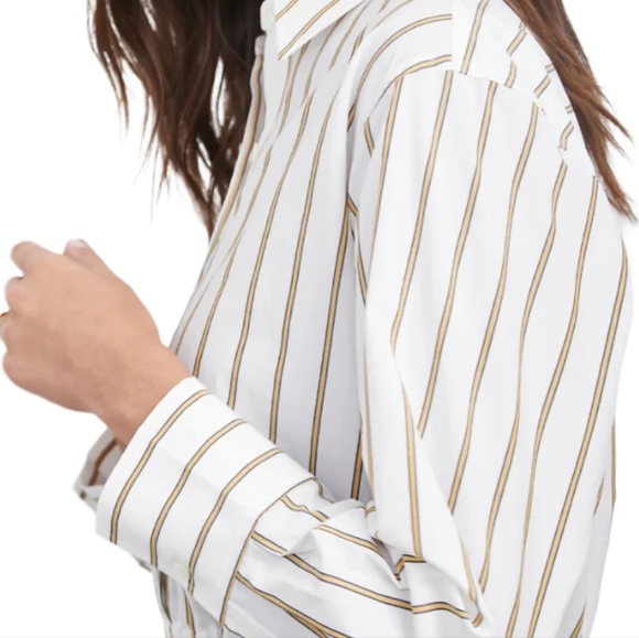 NWT Rails Ivory Daffodil Nicki Long Sleves Cropped Button Down Shirt S - Picture 6 of 8